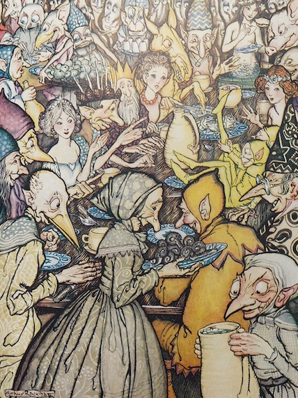 Rackham, Arthur - The Fairy Tales of the Brothers Grimm, one of 525, with 12 tipped-in colour plates, signed, George G. Harrup, London, 1932